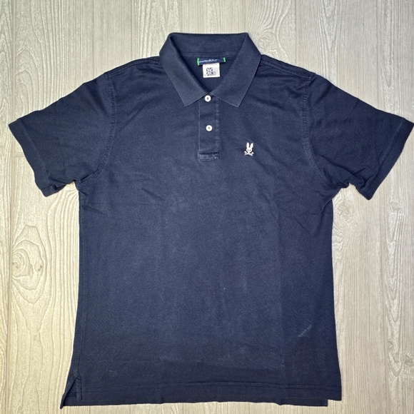 PSYCHO BUNNY Polo Shirt ~ Dark Navy ~ SIZE 6 (L) ~ Short Sleeve - Picture 2 of 8